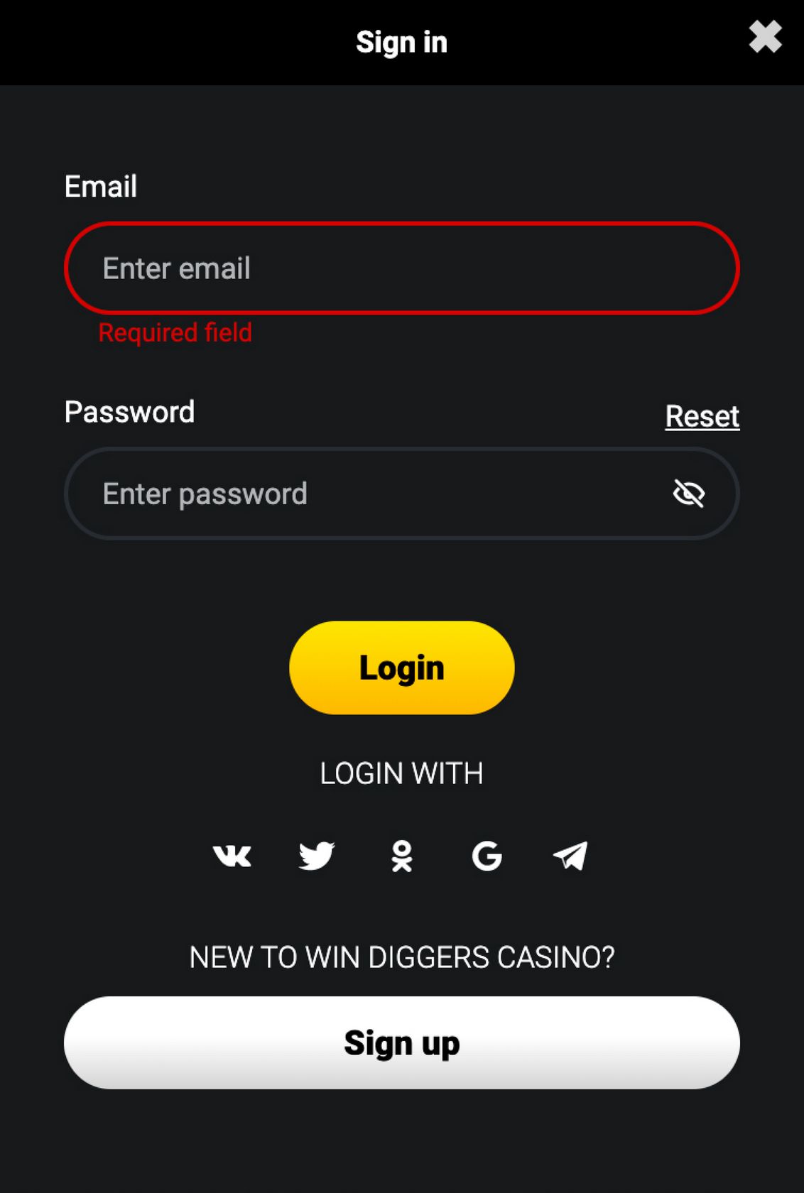 win diggers casino site evaluation